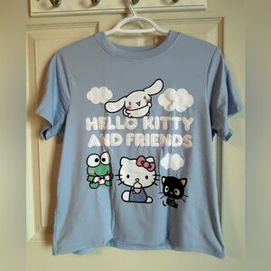 Sanrio Hello Kitty and Friends Light Blue Crop Lounge Tee